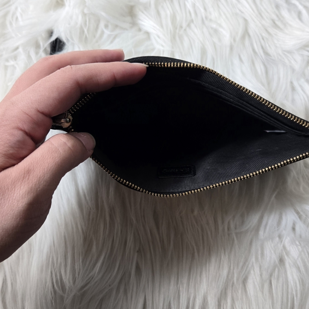 Furla Sleek Black Leather Wristlet - Picture 4 of 5